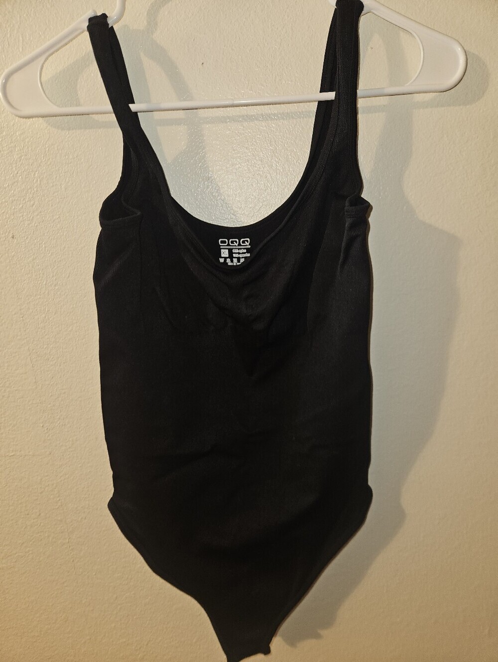 OQQ Womans Black Bodysuit Size Xl